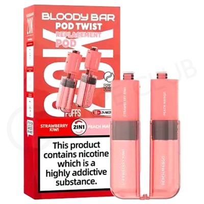 Strawberry Kiwi & Peach Mango Bloody Bar Ultra Twist 20K Refill Pack