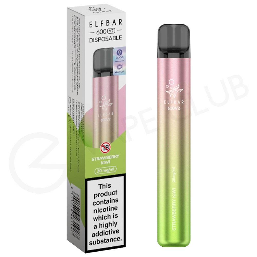 Strawberry Kiwi Elf Bar 600 V2 Disposable Vape