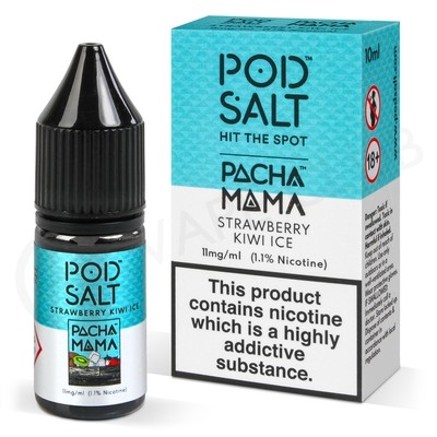 Strawberry Kiwi Ice Nic Salt E-Liquid by Pod Salt & Pacha Mama