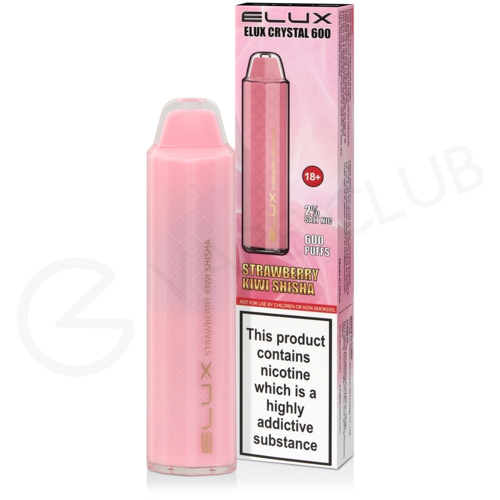 Strawberry Kiwi Shisha Elux Crystal 600 Disposable Vape