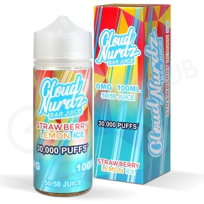 Strawberry Lemon Ice Shortfill E-Liquid by Cloud Nurdz Bar Juice 100ml