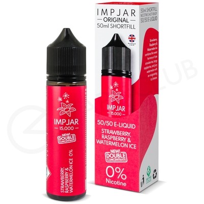 Strawberry, Raspberry & Watermelon Ice Shortfill E-Liquid by Imp Jar 50ml