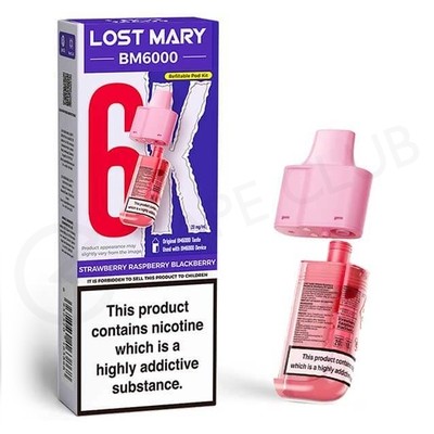 Strawberry Raspberry Blackberry Lost Mary BM6000 Refill Pack
