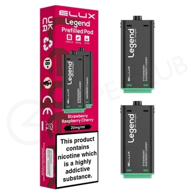 Strawberry Raspberry Cherry Elux Legend 1500 2in1 Prefilled Pods