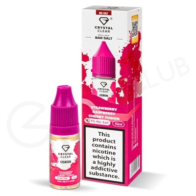 Strawberry Raspberry Cherry Fusion Nic Salt E-Liquid by Crystal Clear