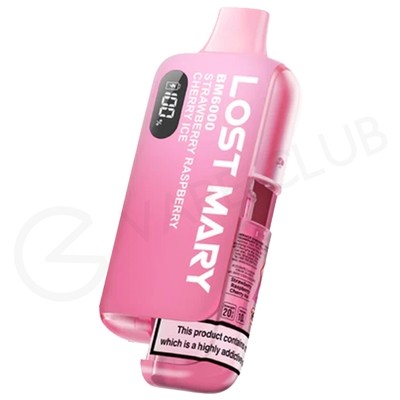 Strawberry Raspberry Cherry Ice Lost Mary BM6000 Disposable Vape Kit