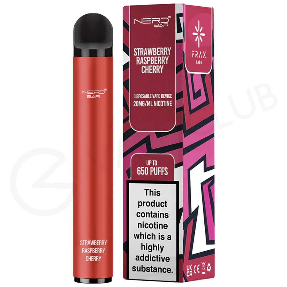 Strawberry Raspberry Cherry Nerd Bar Disposable Vape