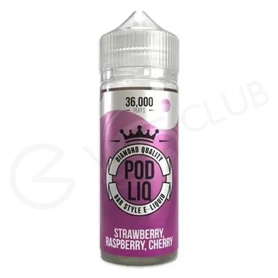 Strawberry Raspberry Cherry Shortfill E-Liquid by Pod Liq 80ml