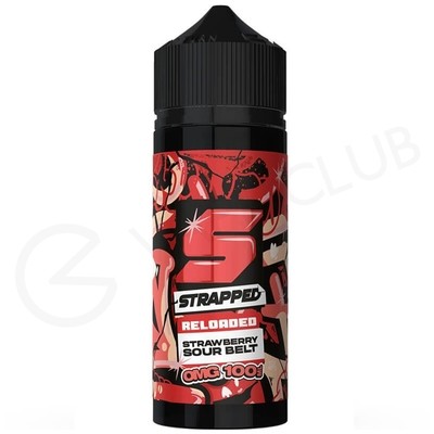 Strawberry Sour Belt E-Liquid by Strapped Reloaded Shortfill 100ml