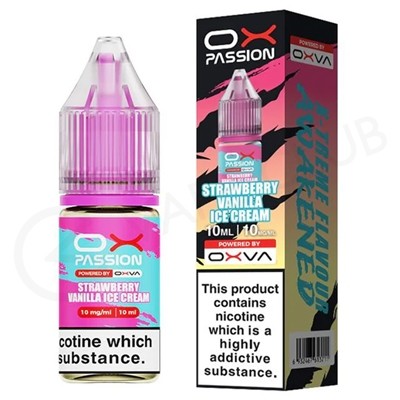 Strawberry Vanilla Ice Cream Nic Salt E-Liquid by Ox Passion