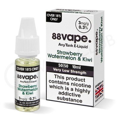 Strawberry Watermelon & Kiwi E-Liquid by 88Vape Any Tank