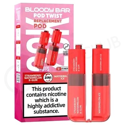 Strawberry Watermelon B-Gum & Watermelon Ice Bloody Bar Ultra Twist 20K Refill Pack