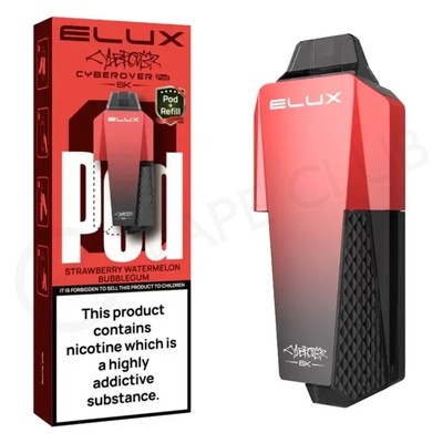 Strawberry Watermelon Bubblegum Elux Cyberover 6K Refill Pack
