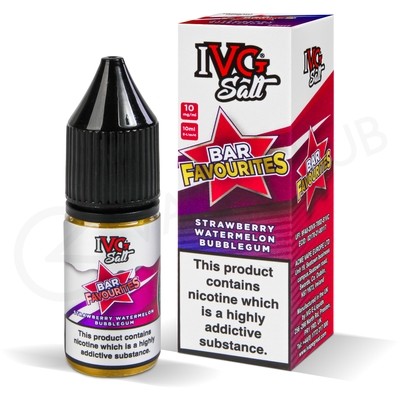 Strawberry Watermelon Bubblegum Nic Salt E-Liquid by IVG Bar Salt Favourites