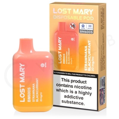 Strawnana Blackcurrant Lost Mary BM600S Disposable Vape