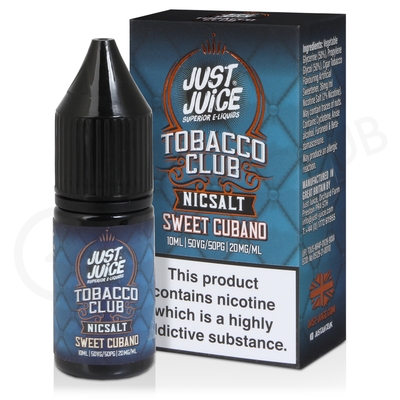 Sweet Cubano Tobacco Nic Salt E-Liquid by Just Juice