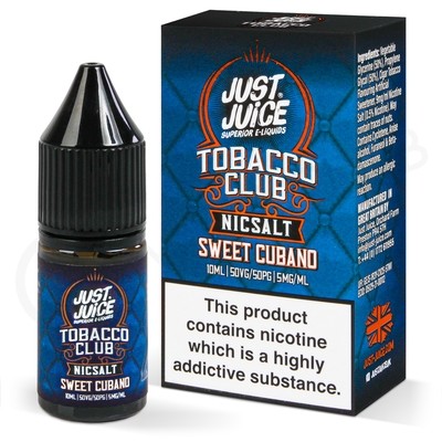 Sweet Cubano Tobacco Nic Salt E-Liquid by Just Juice