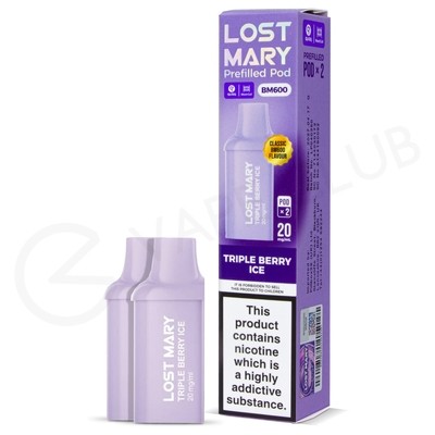 Triple Berry Ice Lost Mary BM600 Prefilled Pods