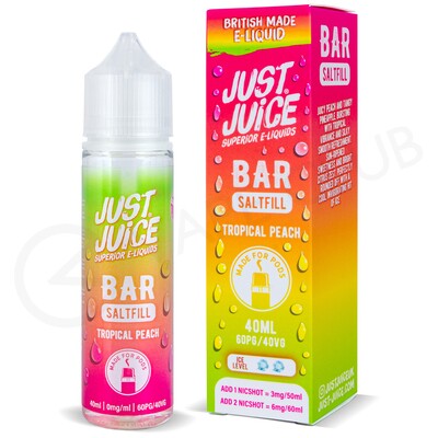 Tropical Peach Saltfill E-Liquid by Just Juice Bar 40ml