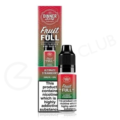 Ultimate Strawberry Nic Salt E-Liquid by Dinner Lady Fruit Full