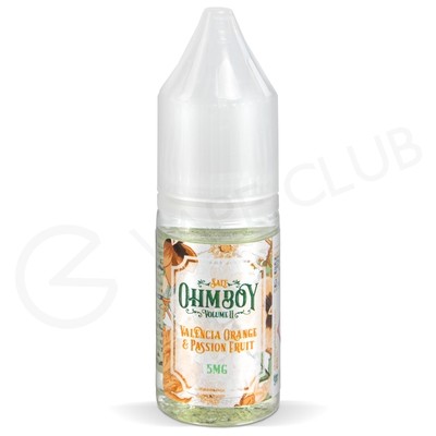 Valencia Orange & Passionfruit Nic Salt E-liquid by Ohm Boy Volume II