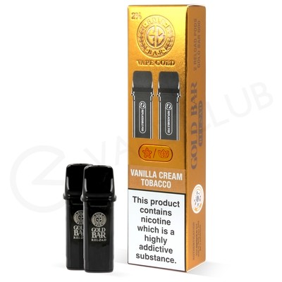 Vanilla Cream Tobacco Gold Bar Reload Prefilled Pod