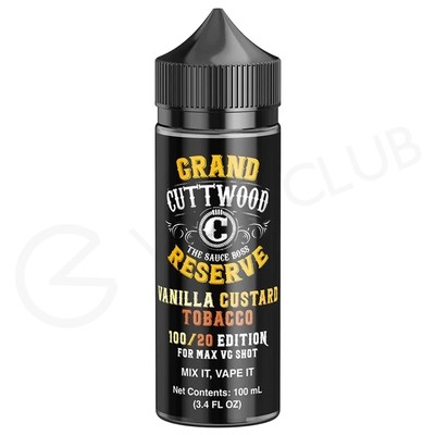 Vanilla Custard Tobacco Shortfill E-liquid by Cuttwood Grand Reserve 100ml