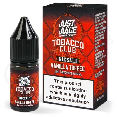 Vanilla Toffee Tobacco Nic Salt E-Liquid by Just Juice