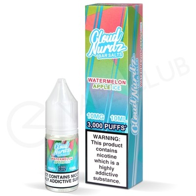 Watermelon Apple Ice Nic Salt E-Liquid by Cloud Nurdz Bar Salts