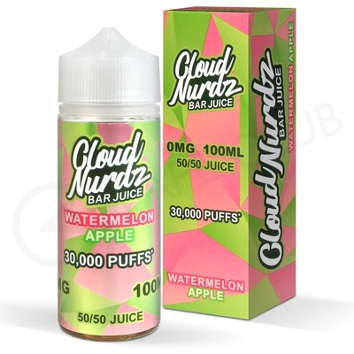 Watermelon Apple Shortfill E-Liquid by Cloud Nurdz Bar Juice 100ml