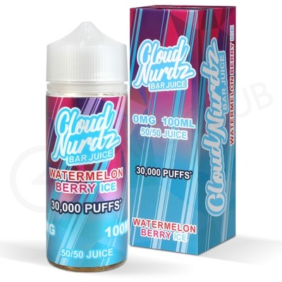 Watermelon Berry Ice Shortfill E-Liquid by Cloud Nurdz Bar Juice 100ml