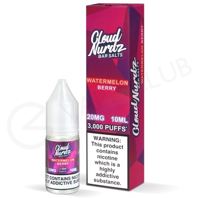 Watermelon Berry Nic Salt E-Liquid by Cloud Nurdz Bar Salts