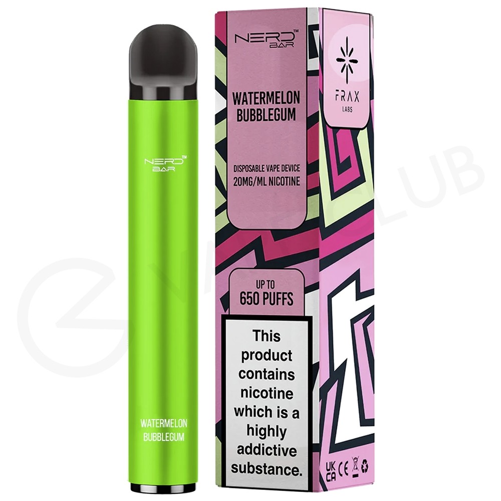 Watermelon Bubblegum Nerd Bar Disposable Vape