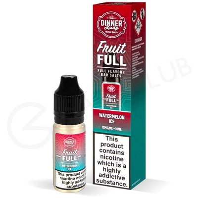 Watermelon Ice Nic Salt E-Liquid by Dinner Lady Fruit Full