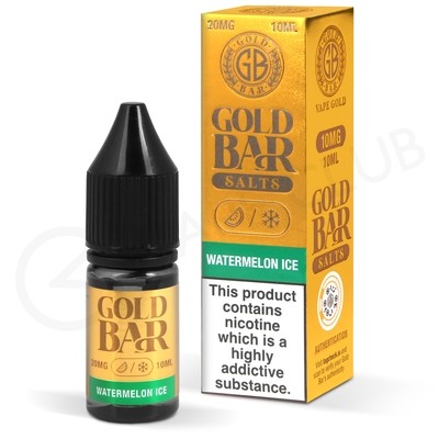 Watermelon Ice Nic Salt E-Liquid by Gold Bar Salts