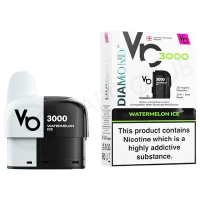 Watermelon Ice Vapes Bars Diamond 3000 Refill Pack