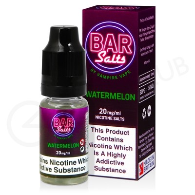 Watermelon Nic Salt E-Liquid by Bar Salts