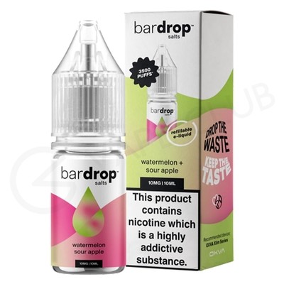 Watermelon Sour Apple Nic Salt E-Liquid by Bar Drop Salts