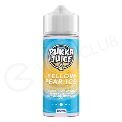 Yellow Pear Ice Shortfill E-Liquid by Pukka Juice 100ml