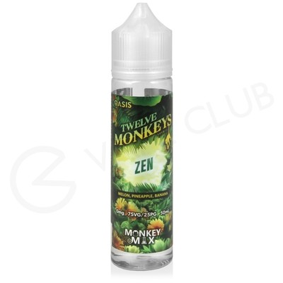 Zen Shortfill E-Liquid by Twelve Monkeys Oasis 50ml